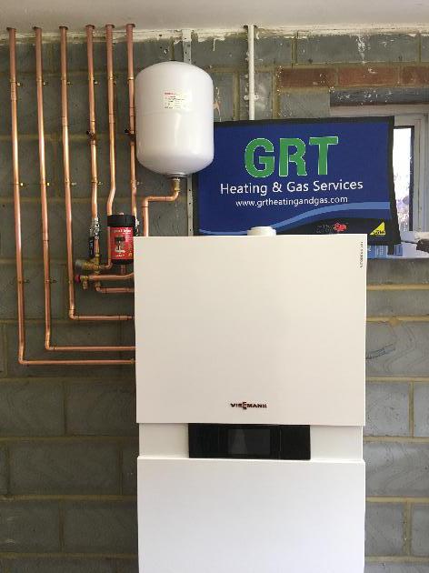 Boiler installation by GRT heating and gas services in Staines upon Thames.